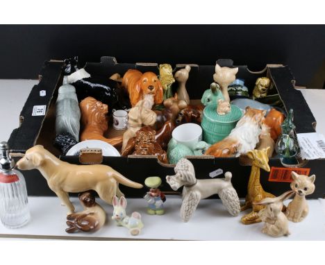 Collection of Ceramic Animals and other ceramics including Beswick Sheepdog model 1792, Beswick Labrador model 1956, Sylvac A