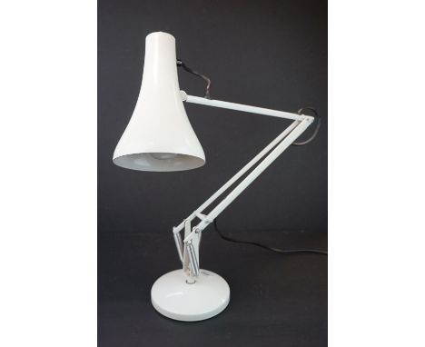 A vintage white Herbert Terry angle poise lamp. 