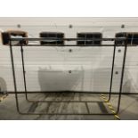 NO RESERVE Tall Industrial Style Glass Top Hanger Rails