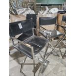 NO RESERVE Two Directors Style Chairs With Polished Chrome Frames