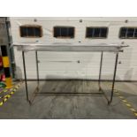 NO RESERVE Industrial Style Glass Top Dual Hanger Rails