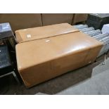 NO RESERVE Tan Bench Seating - Leather Look Pad
