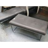 NO RESERVE Leather Look Bench Seats x 3