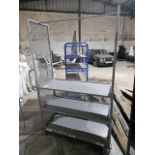 NO RESERVE Three Tier Trolly With Hanging Rail On Castors