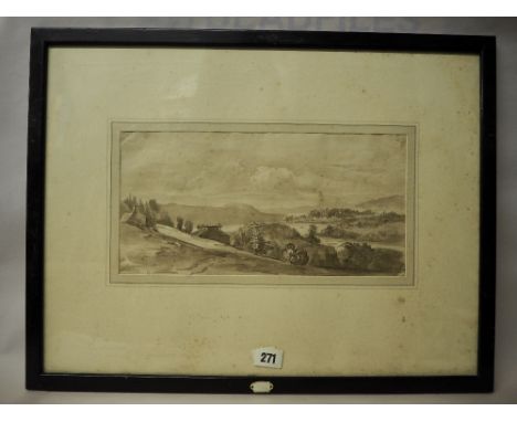 Early 19th Century School - Pencil drawing - Ambleside, 20cm x 28cm, slight paper wear, framed, inventory plaque No. 142 to f