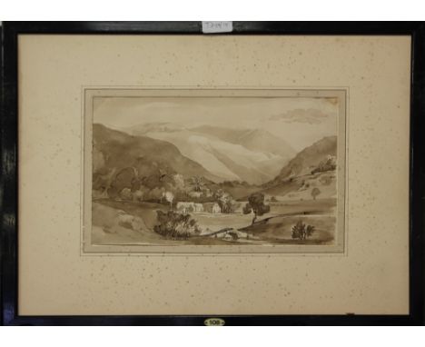 Early 19th Century School - Pencil drawing - 'At the Foot of Leaths Water, Thirlmere', 20cm x 31cm, slight paper wear, framed