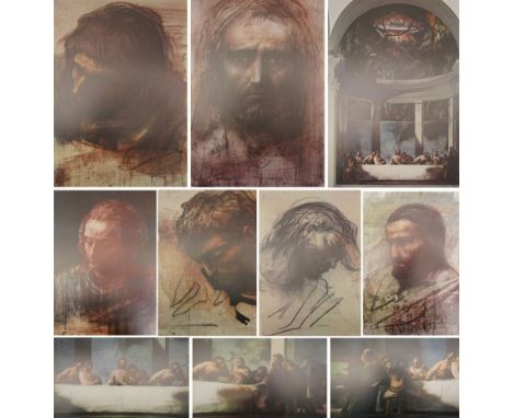 Pietro Annigoni OMRI (Italian 1910-1988): 'The Last Supper' and Preparatory Studies, set ten colour prints the first signed i