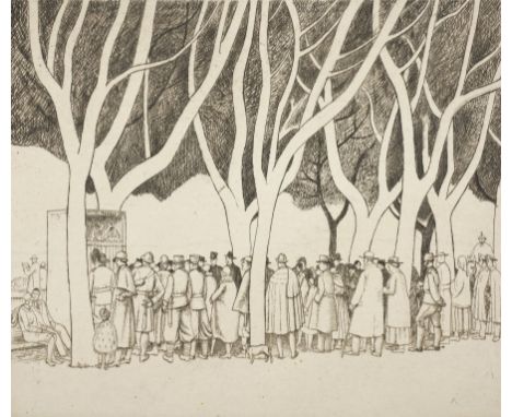 Frederick George Austin (British 1902-1990): Punch & Judy, drypoint etching signed and dated 1930 in pencil, inscribed 2nd st