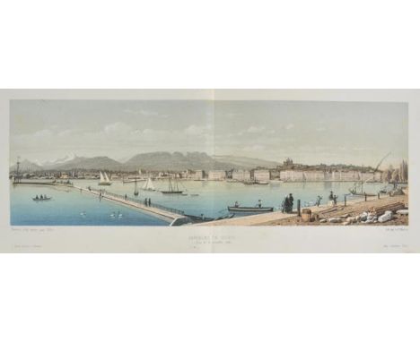 Switzerland. Views of Switzerland, c. 1850,  54 colour lithographs, including six double-page, by S. Morel, Geneva, printed b