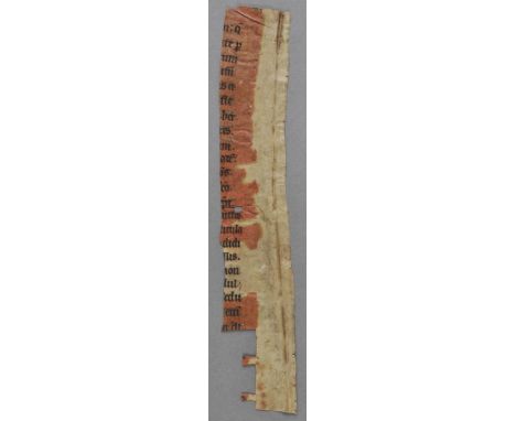 *Manuscript Frisket sheet fragment. A fragment from a liturgical manuscript, probably France 15th century; subsequently reuse
