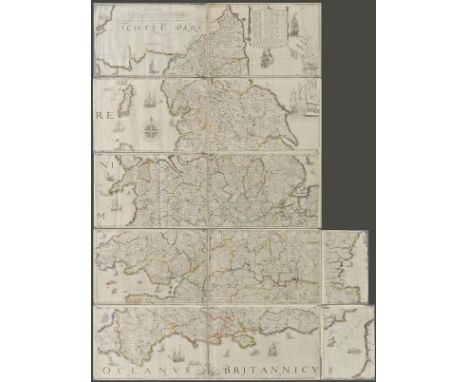 England & Wales. Lea (Philip), Untitled map taken from Christopher Saxton's large scale map of England and Wales first publis