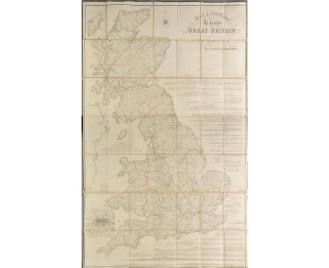 Railway map. Bradshaw (George), Map & Sections of the Railways of Great Britain. Dedicated by Permission to James Walker F.R.