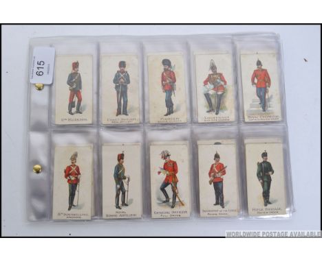 Cigarette cards - A collection of Gallahers 1898 Types of the British Army ( Three strengths) complete set of 100 mixed condi