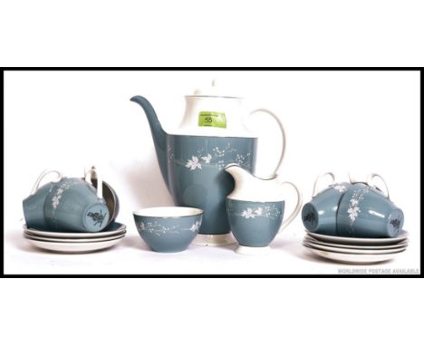 A Royal Doulton part tea service in the Reflection pattern model no TC1008 to include cups, saucers etc