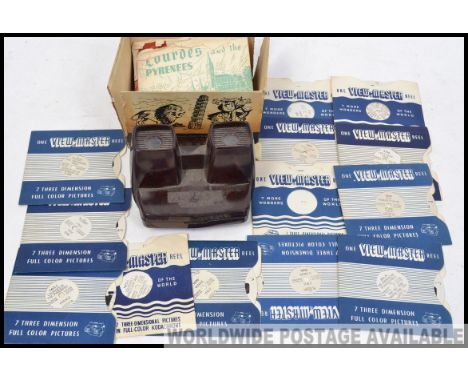 A  Vintage Bakelite Viewmaster together with scenes from Rome & Lourdes etc