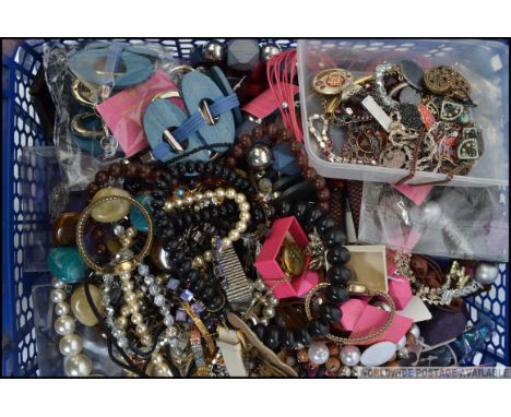 A collection of costume jewellery to include new in bag modern and vintage etc