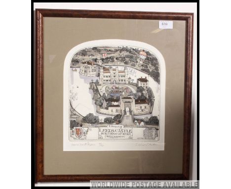 D Graham Clarke (British b.1941) framed and glazed Home Sweet Home aquatint with hand colouring on wove signed and numbered 3