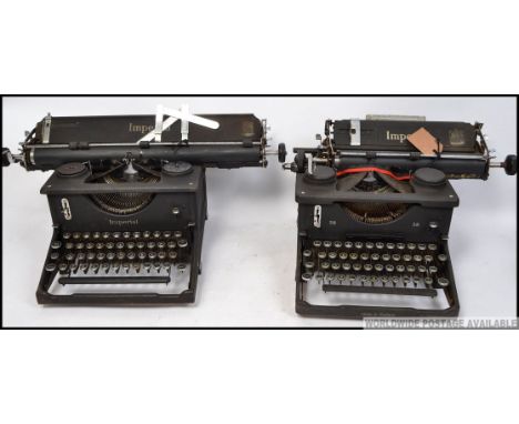 A collection of 3x Imperial typewriters, comprising of; a 1956 ' Imperial 50 ', a Good Companion and a 1955 manual typewriter