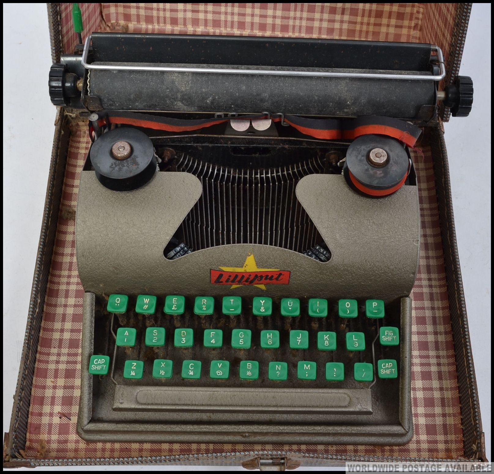 A vintage mid century Childrens Lilliput vintage typewriter and ...