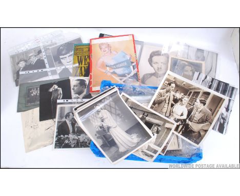 A collection of assorted vintage photographs, all relating to TV / Film stars. Mostly vintage, all size. To include such star