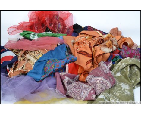 A collection of ladies vintage and retro scarves, to include silk and printed. Various designs please see images