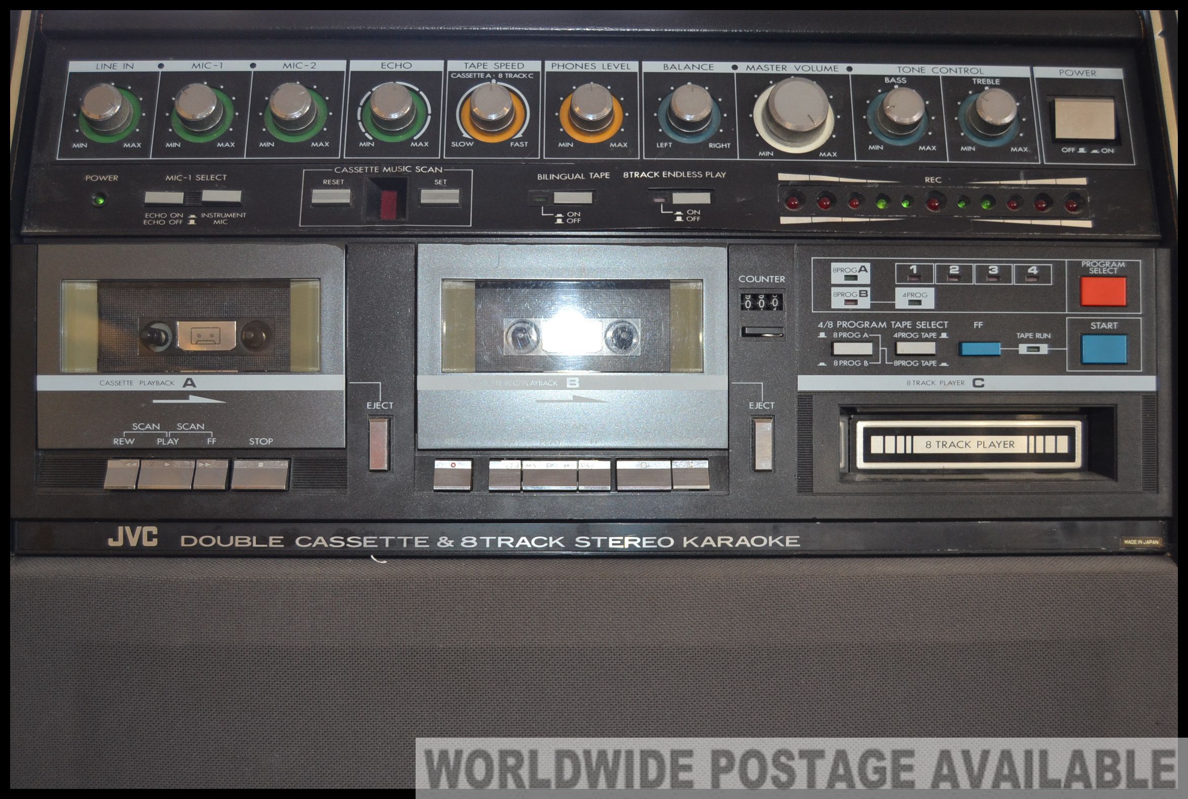 VINTAGE JVC KARAOKE SYSTEM; An original vintage JVC Karaoke K99 Stereo