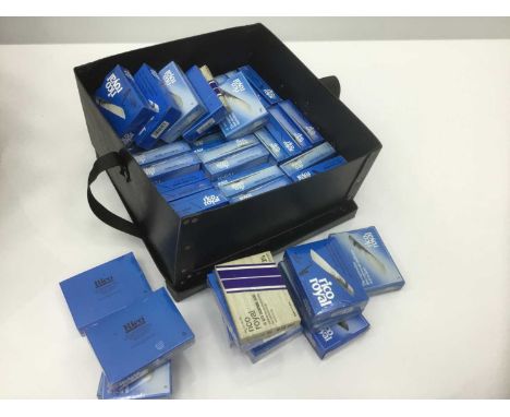 Large quantity of Rico Royal tenor sax reeds, various sizes unopened condition, approximately 50
Condition report: Lot compri