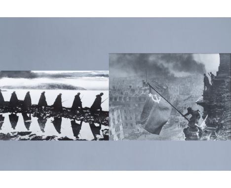 Full title: Jevgeni Chaldej (1917-1997): The Soviet flag on the Reichstag, [1945] and 'Russian Marines on the Alert', 1942, g