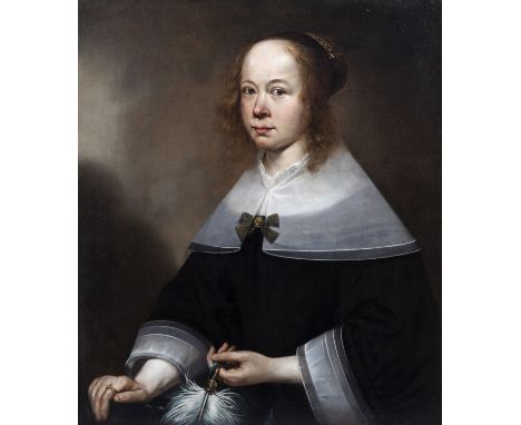 Full title: Dutch school: Portrait of a young lady, oil on canvas, 17th C.Description: Work: 78 x 66 cmÊ Frame: 94 x 84 cmÊ Ê