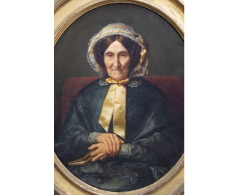 Full title: Jean Mathieu Nisen (1819-1885): Portrait of a lady, oil on canvas, dated 1852Description: Work: 78,5 x 65 cmÊ Fra