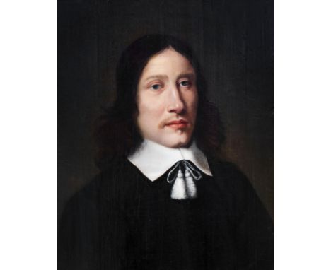 Full title: French school, circle of Philippe de Champaigne (1602-1674): Portrait of a gentleman, oil on panel, 17th C.Descri