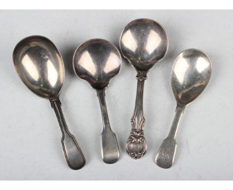An early Victorian silver Victoria pattern caddy spoon, London 1838 by Samuel Hayne &amp; Dudley Cater, length 11.3cm, a silv