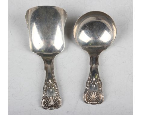 A George IV silver King's pattern caddy spoon with circular bowl, Birmingham 1829 by Unite &amp; Hilliard, length 7.6cm, and 