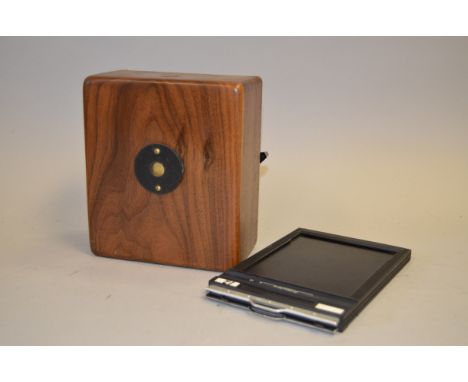 A Home Made Pinhole Camera, with photo copied instructions, 4x5 Graphic film holder, body VG 