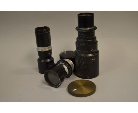 Dallmeyer Tele Lenses, Dallon f/5.6 17in Telephoto, Barrel P, Elements P, with brass front cap, Dallon Tele-Anastigmat f/5.6 