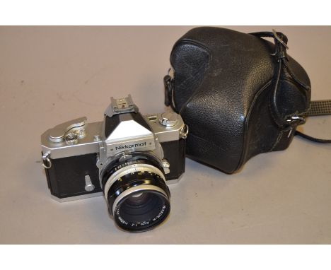 Nikkormat FTN SLR Camera, serial no 4 089 051, body G, shutter working with Nikkor-H f2, 50mm lens, serial no 2 011 509, body