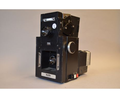 A Beattie Datronic TLR Technical Camera, with 105mm f/4.5 JML Optical lenes, with film cartridge, untested 