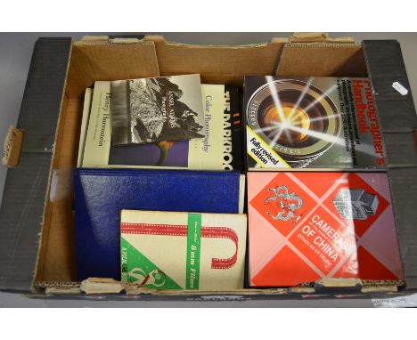 A Tray of Cameras Reference Books, Incl; Cameras of China, History of the 35mm Camera, The Photographer Handbook, Advanced Ph