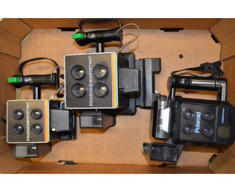 Portrait Polaroid Cameras, including; Miniportrait 402, 452 and a 403 