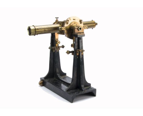 A 19th Century  J H Dallmeyer lacquered brass Transit Instrument,  with 2in telescope, with lens cap, body tube signed J H Da