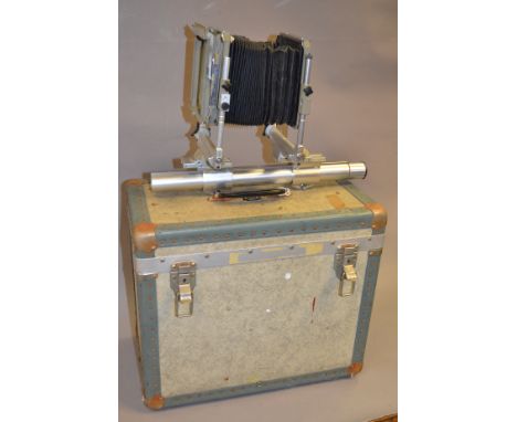 A Sinar Norma Monorail Camera, with a Rodenstock 150mm f/9 Apo-Ronar lens, shutter working, elements G, Bellows F-G, in maker