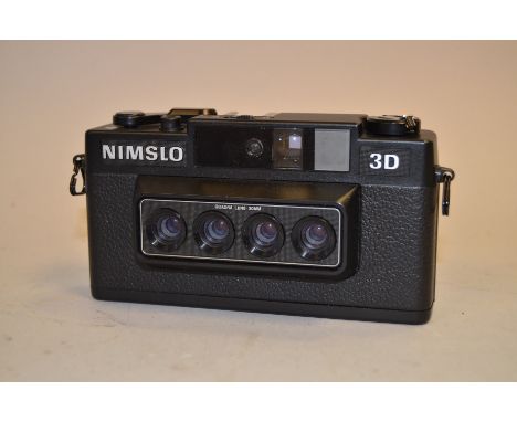 A Nimslo 3D Camera, shutter not firing, body VG, elements G 
