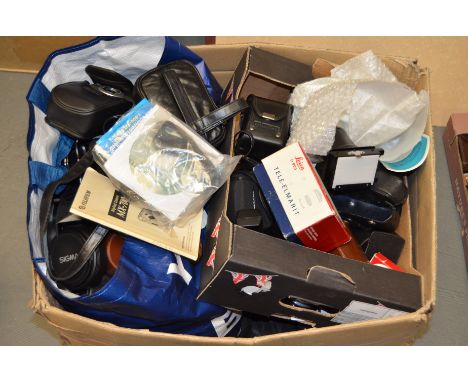 Large Quantity of Cameras Accessories, large selection of lens caps, some branded, hoods, branded boxes, camera bags and lens