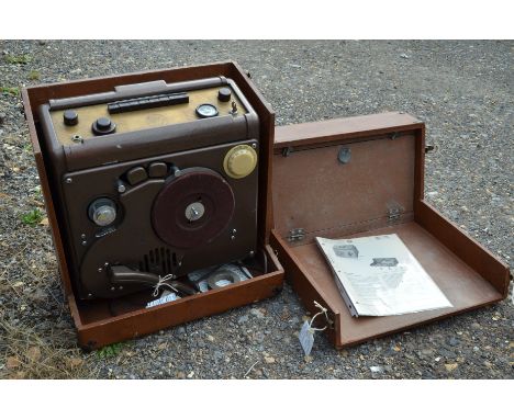 Lea Dynaport Radio-Record Player-Wire Recorder, circa 1948, in makers case, with leaflet 