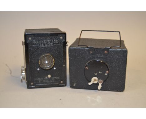 Two Miniature Box Cameras, a Hawkeye Ace Delux and another unmarked camera, both VG 