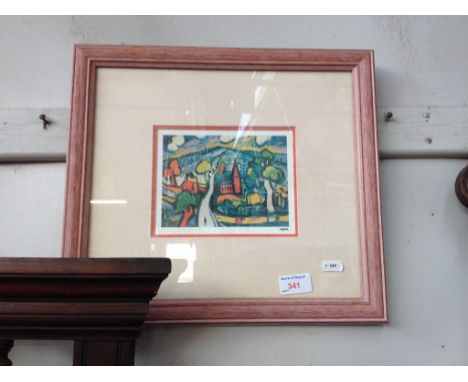THEODORE MAJOR PRINT SIGNED ON THE REVERSE. W17CM