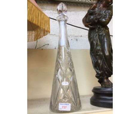 CUT GLASS DECANTER       H5