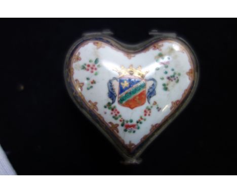 A CONTINENTAL PATCH BOX in the form of a heart