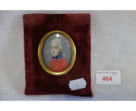 A 19TH CENTURY PORTRAIT MINIATURE OF A MAN IN UNIFORM