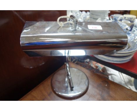 A MODERNIST CHROME ADJUSTABLE DESK LAMP